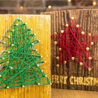 Crea tu tarjeta de navidad de madera